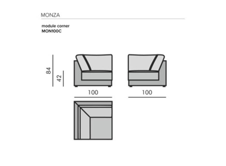Modular sofa 'Monza' - Philo Beige