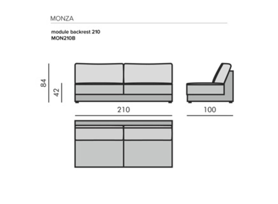 Modulaire sofa 'Monza' - Philo Beige