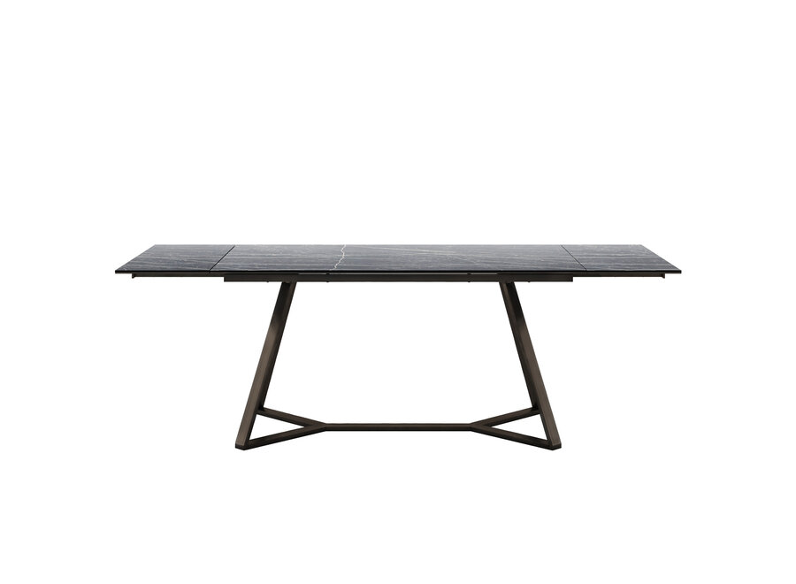 Dining table 'Veneto' - Black - L - Extendable