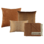 Combinaison de coussins & plaid Rust