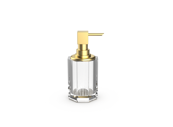 Soap dispenser Kristall SSP 2 - Gold Matt/clear