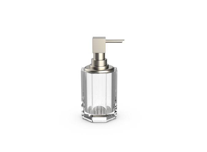 Distributeur de savon Kristall SSP 2  -  Nickel satin/clear