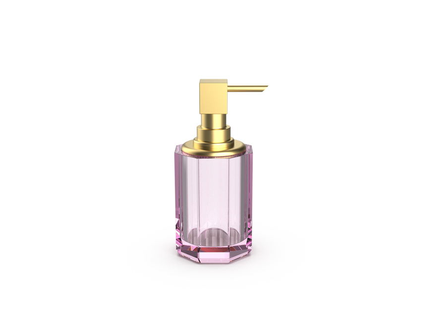 Seifenspender Kristall SSP 2 - Gold matt/Pink