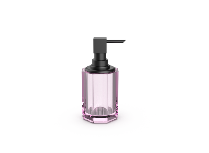 Zeepdispenser Kristall SSP 2 -Black matt /Pink