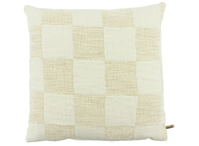 Kussen Checky Off white