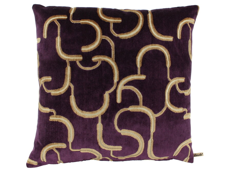 Decorative cushion Parkavella Purple / Gold