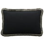 Sierkussen Alberto Black + Fringe taupe