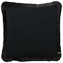 Sierkussen Astrid Black + Fringe black / taupe