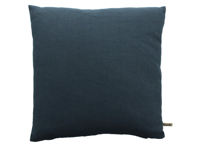 Coussin Evanna Vintage blue + Zipper sand