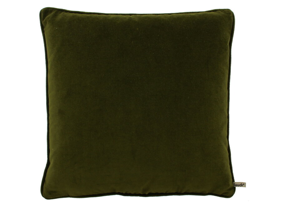 Decorative cushion Scott Dark olive + Piping