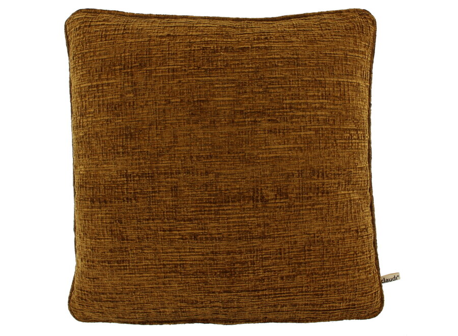 Coussin Shaggy Camel + Piping