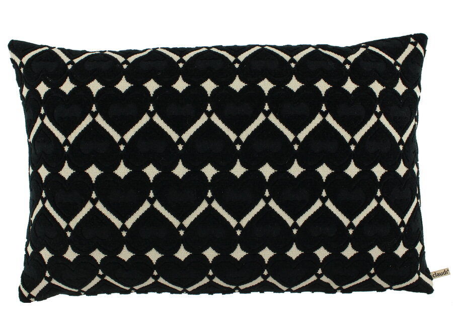 Decorative cushion Harvy Black / White
