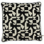 Decorative cushion Lonata Black / Sand + Piping black velvet