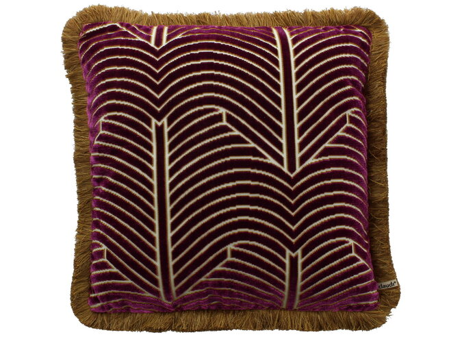 Coussin Otto Exclusive Pink + Fringe dark gold