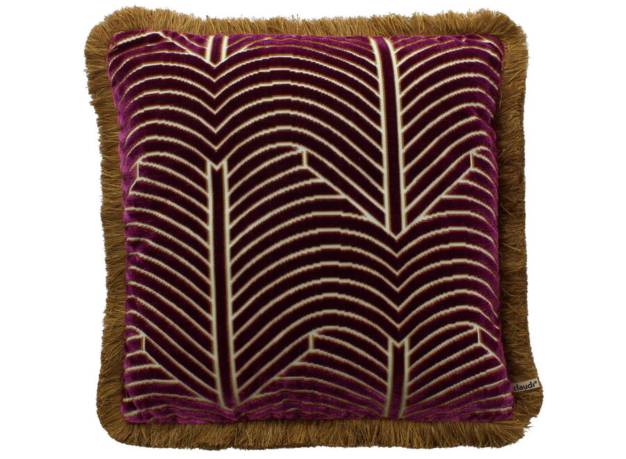 Coussin décoratif Otto Exclusive Pink + Fringe dark gold