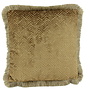 Sierkussen Velvella Dark gold + Fringe gold