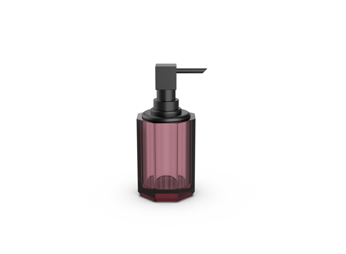 Seifenspender Kristall SSP 2 - Black matt/Burgundy