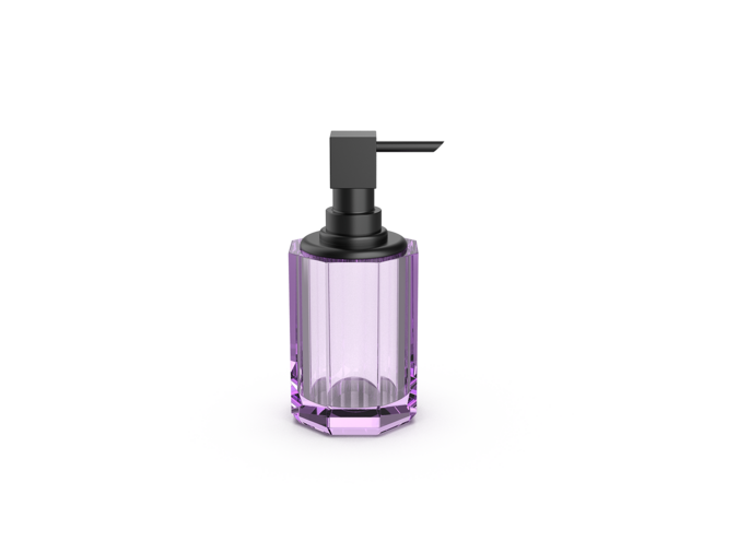 Distributeur de savon Kristall SSP 2  -  Black matt/Violet