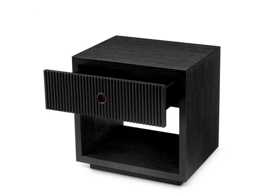 Nachtkastje 'Dimitrios' - Charcoal  oak veneer