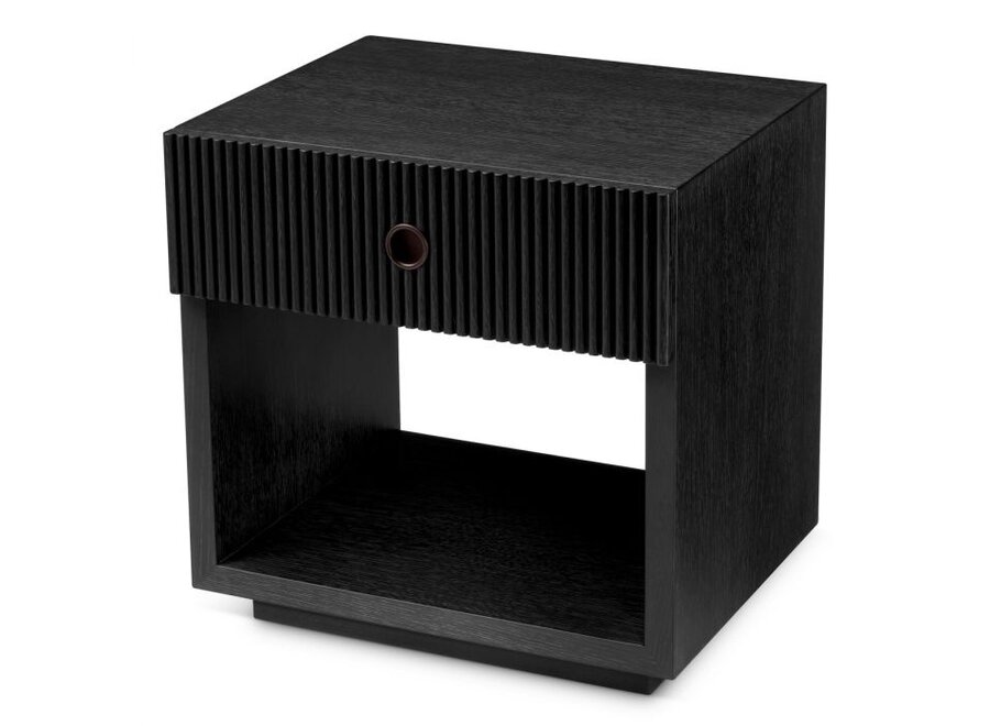 Table de Chevet 'Dimitrios' - Charcoal  oak veneer