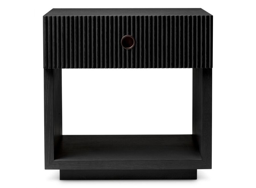 Table de Chevet 'Dimitrios' - Charcoal  oak veneer