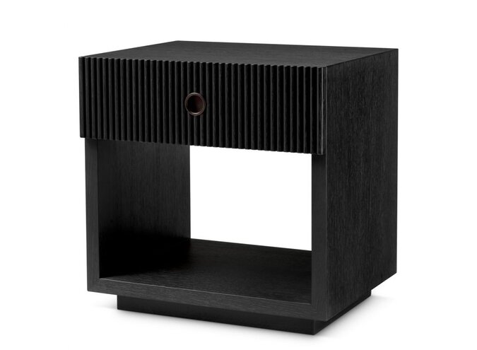 Nachtkastje Dimitrios - Charcoal oak veneer