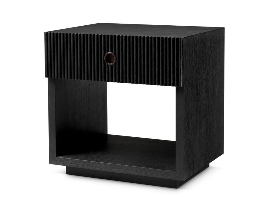 Table de Chevet Dimitrios - Charcoal oak veneer