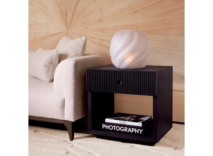 Bedside table 'Dimitrios' - grey oak veneer