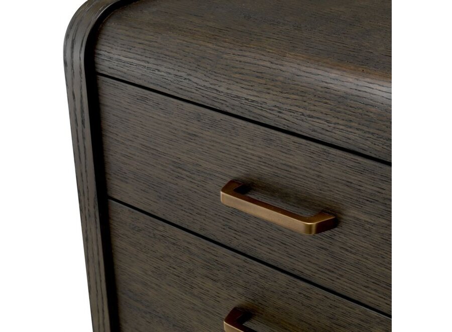 Bedside table 'Joane' - Mocha oak veneer
