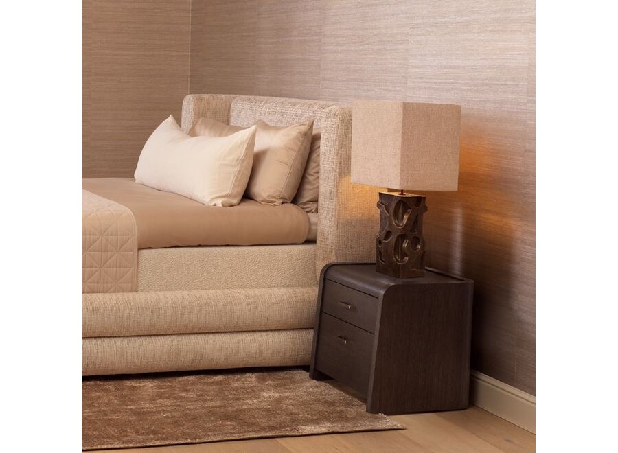 Bedside table 'Joane' - Mocha oak veneer