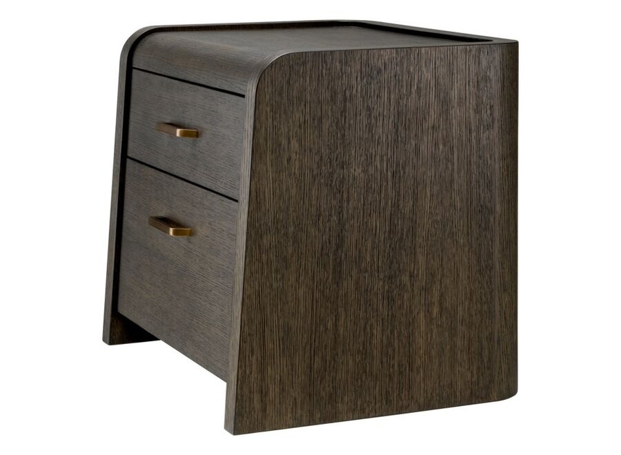 Bedside table 'Joane' - Mocha oak veneer