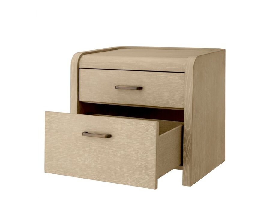 Bedside table 'Joane' - Washed oak veneer