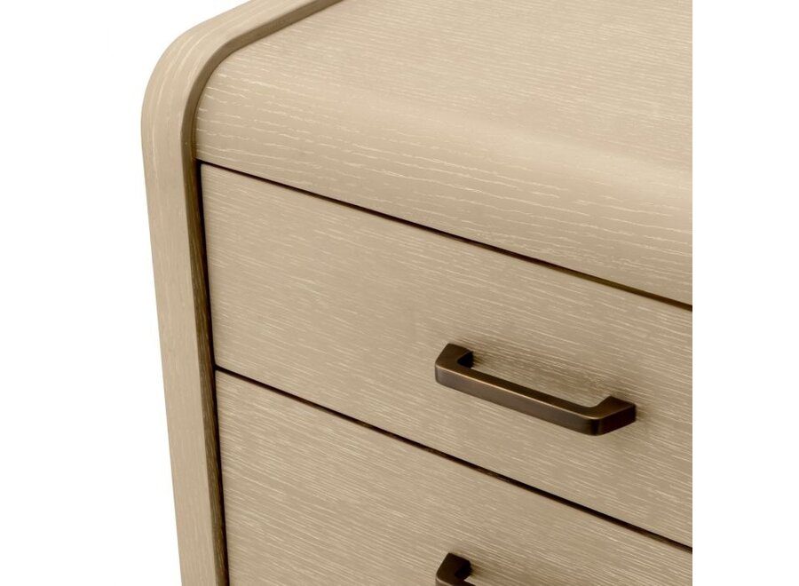 Bedside table 'Joane' - Washed oak veneer