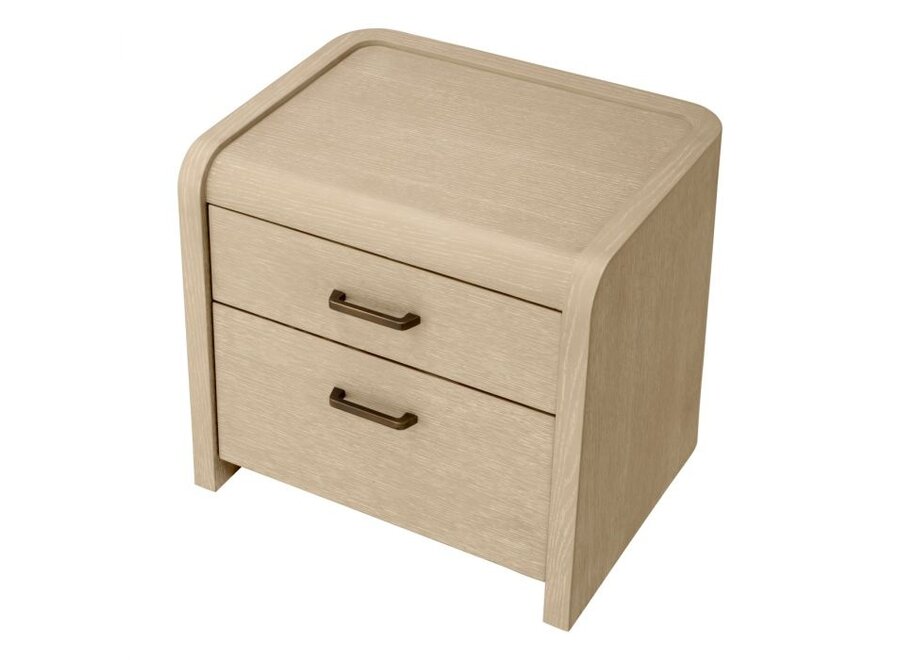 Bedside table 'Joane' - Washed oak veneer