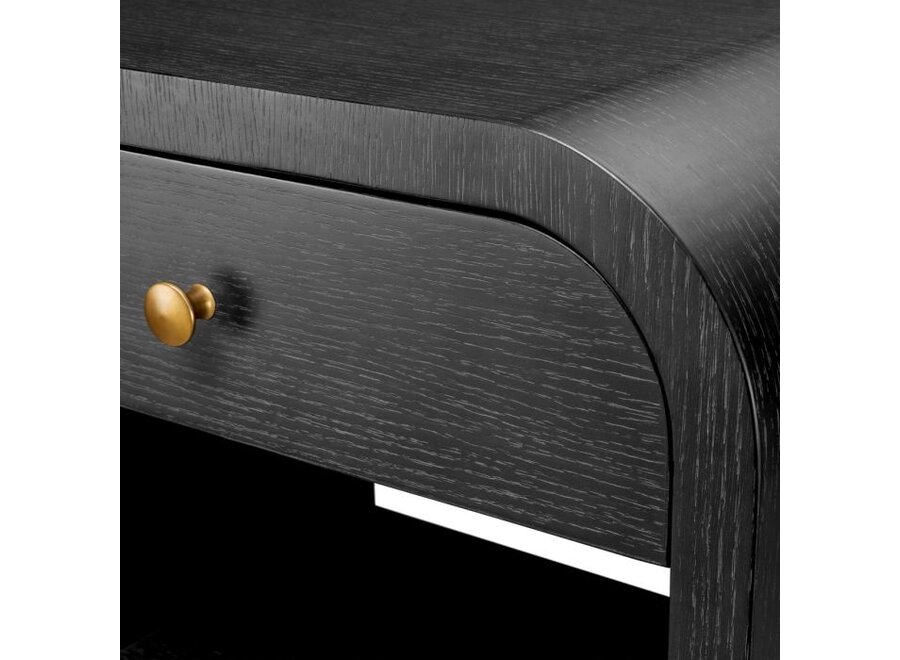 Nachttisch 'Rhodes' - Charcoal oak veneer