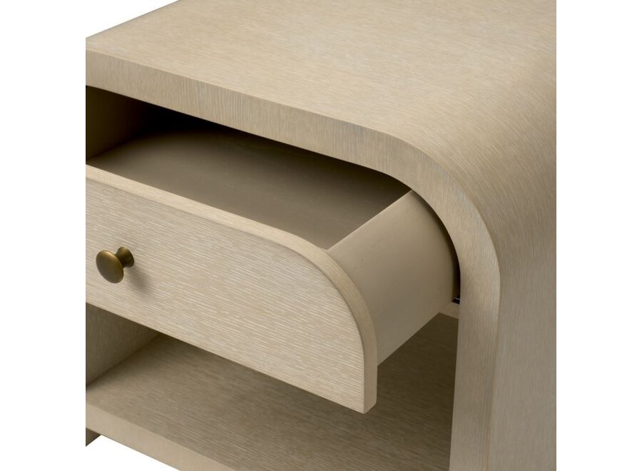 Bedside table 'Rhodes' - Washed oak veneer
