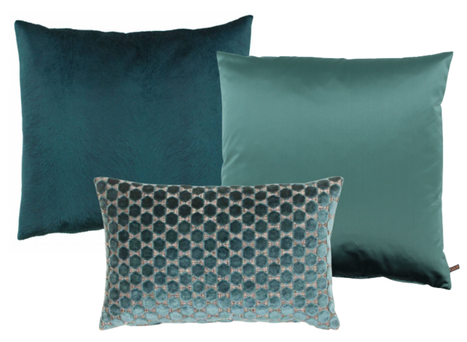 Combinaison de coussins Petrol II: Orsina, Dafne & Perla