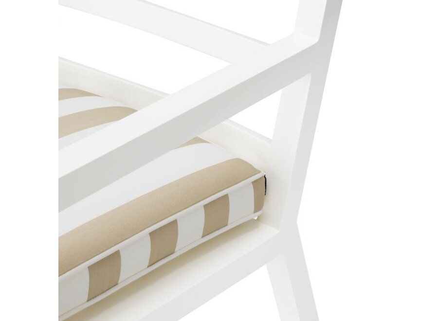 Outdoor dining chair 'Delta' - Matte white