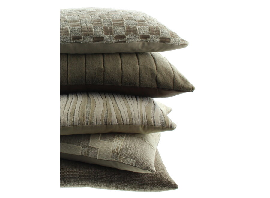 Coussin décoratif Vayen Taupe + Zipper sand