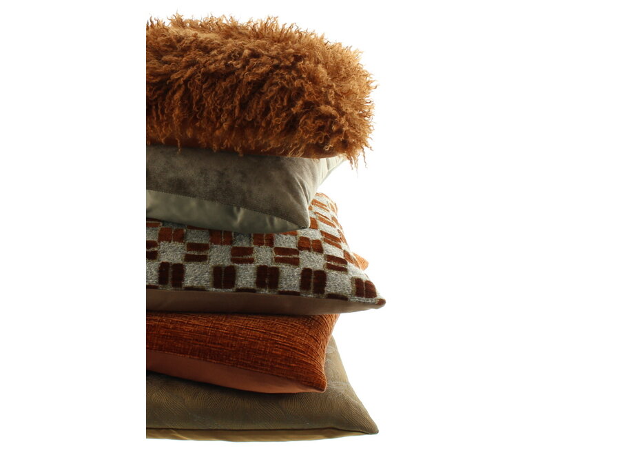 Coussin décoratif Shaggy Brique