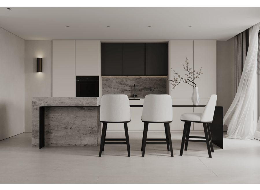 Tabouret de bar 'Logan' - Soft White