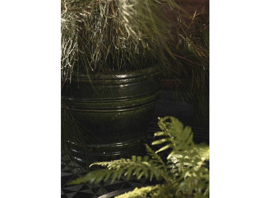 Kelly Wearstler - Mesa Planter 01 - L - Dark Green