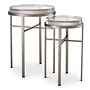 Beistelltisch 'Hoxton' - Set of 2 - Steel/Clear Glass