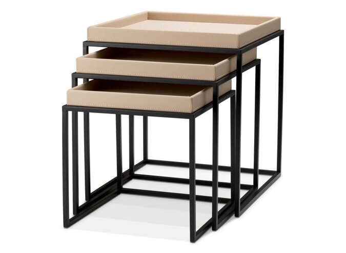 Table d'appoint Léonard - Set of 3 - Light Brown