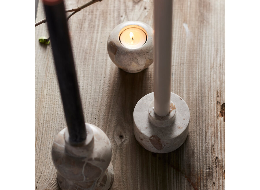 Bougie chauffe-plat 'Vita' - Coquillage - lot de 2