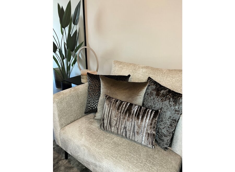 Combinaison de coussins Brown/Dark Taupe: Perla, Speranza, Cronna & Zafira