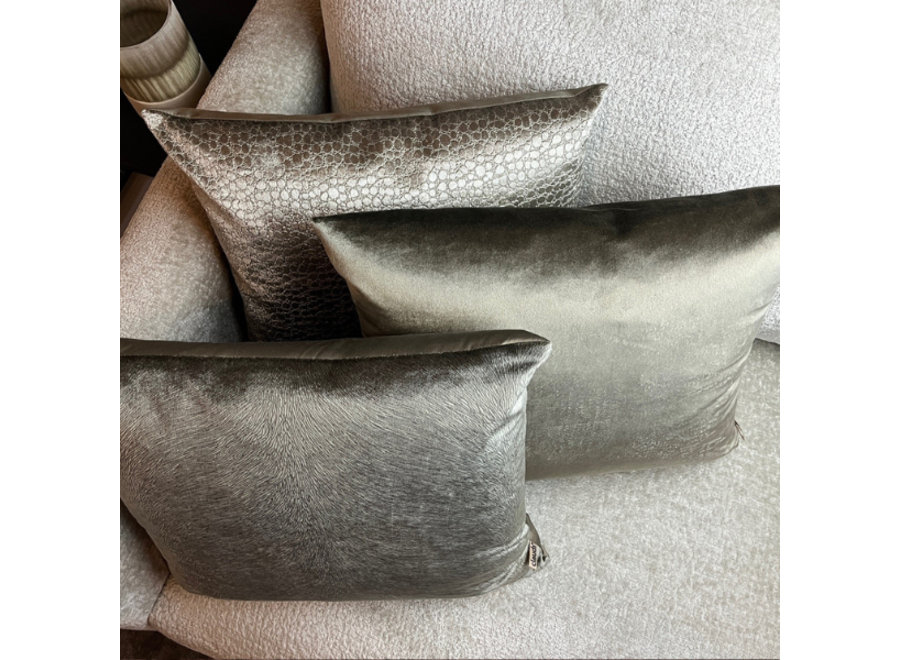 Combinaison de coussins Taupe: Paulina, Perla & Biagio