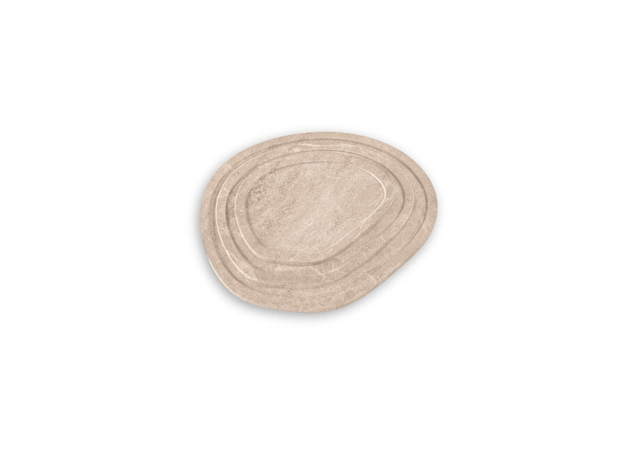 Organisches Tablett 'Verdana Travertine'