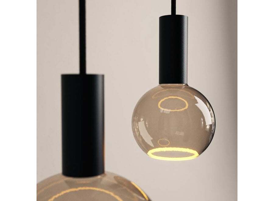 Hängelampe 'Riva' Danish Oval 145cm - Matt Black - 8 Lichter Segula Lichtpaket