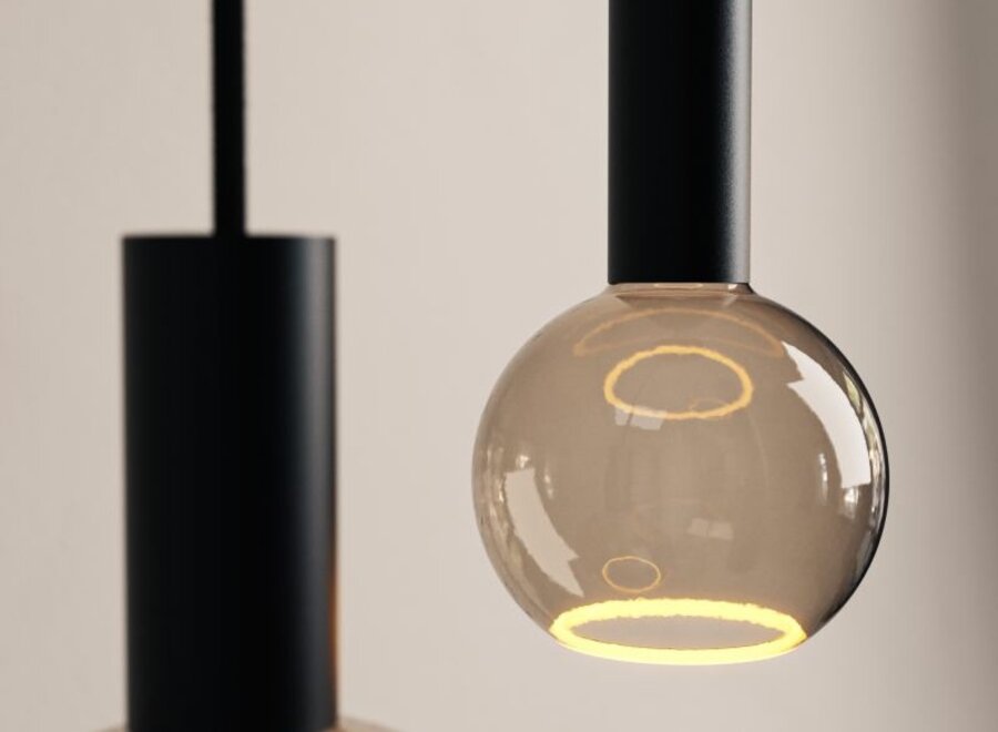 Hängelampe 'Riva' Danish Oval 110cm - Matt Black - 6 Lichter Segula light Paket